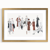 Timeless Art Deco Wall Art – 1920s Fashion Ensemble Illustration