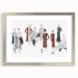 Timeless Art Deco Wall Art – 1920s Fashion Ensemble Illustration