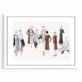 Timeless Art Deco Wall Art – 1920s Fashion Ensemble Illustration