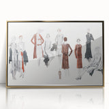 Timeless Art Deco Wall Art – 1920s Fashion Ensemble Illustration