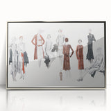 Timeless Art Deco Wall Art – 1920s Fashion Ensemble Illustration