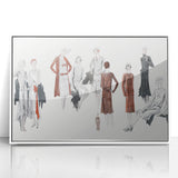 Timeless Art Deco Wall Art – 1920s Fashion Ensemble Illustration