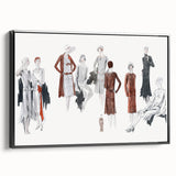 Timeless Art Deco Wall Art – 1920s Fashion Ensemble Illustration