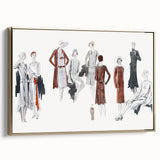 Timeless Art Deco Wall Art – 1920s Fashion Ensemble Illustration