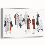 Timeless Art Deco Wall Art – 1920s Fashion Ensemble Illustration
