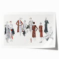 Timeless Art Deco Wall Art – 1920s Fashion Ensemble Illustration