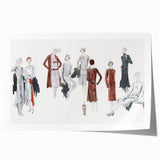 Timeless Art Deco Wall Art – 1920s Fashion Ensemble Illustration