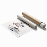 Timeless Art Deco Wall Art – 1920s Fashion Ensemble Illustration