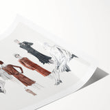 Timeless Art Deco Wall Art – 1920s Fashion Ensemble Illustration