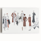 Timeless Art Deco Wall Art – 1920s Fashion Ensemble Illustration