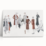 Timeless Art Deco Wall Art – 1920s Fashion Ensemble Illustration