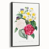 Neoclassical Camellia Narcissus Pansy Print - Floral Art by Redouté