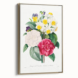Neoclassical Camellia Narcissus Pansy Print - Floral Art by Redouté