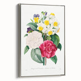 Neoclassical Camellia Narcissus Pansy Print - Floral Art by Redouté