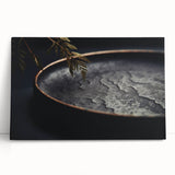 Large black and white stretched canvas of kitchen utensils, ideal for kitchen wall art.