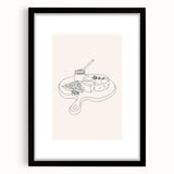 Extra large abstract art print featuring vibrant, textured swirls of multiple colors on a black framed canvas.