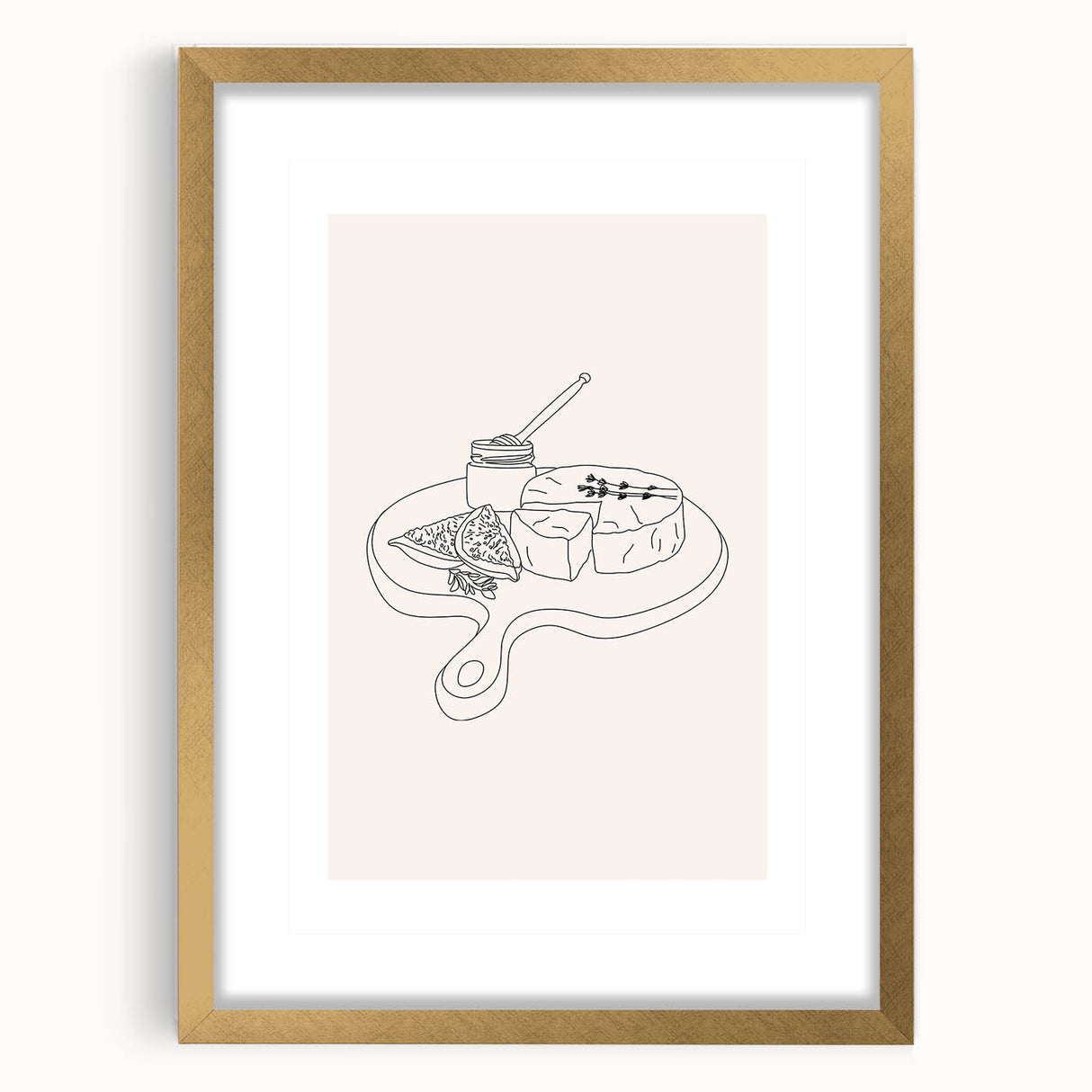 Extra large abstract art print with textured gold and beige tones on a framed canvas, ideal for living room decor.