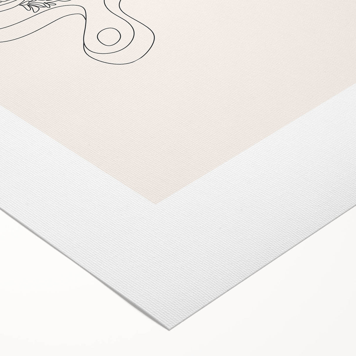 Art deco poster featuring a geometric pattern in black and gold on a rolled canvas.