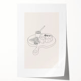 Extra large rolled print featuring a floral design in soft pastel colors, ideal for dining room or bathroom wall art.