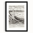 Expressionist Monochrome Art - Edvard Munch’s Alpha’s Despair Print