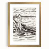 Expressionist Monochrome Art - Edvard Munch’s Alpha’s Despair Print