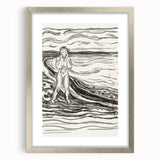 Expressionist Monochrome Art - Edvard Munch’s Alpha’s Despair Print