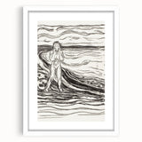 Expressionist Monochrome Art - Edvard Munch’s Alpha’s Despair Print