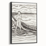 Expressionist Monochrome Art - Edvard Munch’s Alpha’s Despair Print