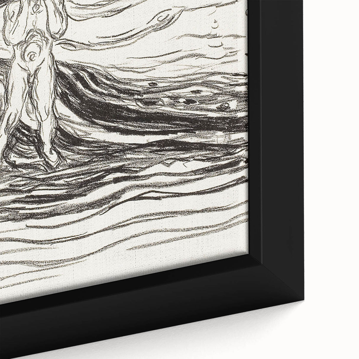 Expressionist Monochrome Art - Edvard Munch’s Alpha’s Despair Print