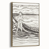 Expressionist Monochrome Art - Edvard Munch’s Alpha’s Despair Print