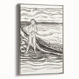 Expressionist Monochrome Art - Edvard Munch’s Alpha’s Despair Print