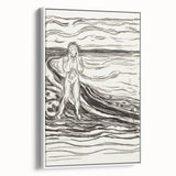 Expressionist Monochrome Art - Edvard Munch’s Alpha’s Despair Print