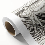 Expressionist Monochrome Art - Edvard Munch’s Alpha’s Despair Print