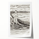 Expressionist Monochrome Art - Edvard Munch’s Alpha’s Despair Print