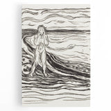 Expressionist Monochrome Art - Edvard Munch’s Alpha’s Despair Print