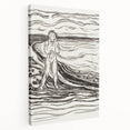 Expressionist Monochrome Art - Edvard Munch’s Alpha’s Despair Print