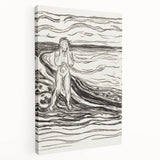 Expressionist Monochrome Art - Edvard Munch’s Alpha’s Despair Print