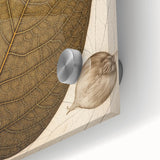 Close-up view of vibrant floral and botanical wall art design printed on acrylic glass, showcasing intricate details and vivid colors, perfect for modern home decor.