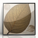 Framed wall art featuring a vibrant design of flowers and botanical leaves set against a black background, showcasing intricate details and textures for modern decor.