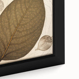 Framed canvas wall art showcasing a vibrant floral and botanical design, featuring intricate details of colorful flowers and leaves, ideal for home décor.