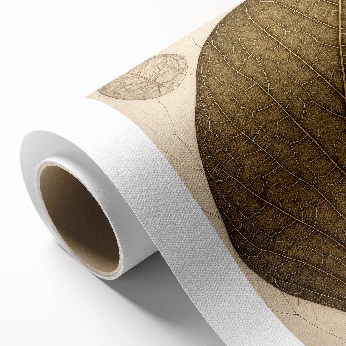 Vibrant rolled canvas artwork featuring a floral and botanical design with intricate detailing, ideal for home decor. Packaged securely in a protective cardboard tube.