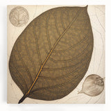 Stretched canvas wall art featuring a vibrant design of colorful flowers and botanical leaves, perfect for home decor. Ideal for adding a natural touch to any room.