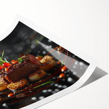 Extra large wall art featuring line art flowers in black and white on a rolled print, suited for large living room decor.