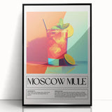 Large abstract wall art featuring mid-century modernist design in black and white tones, framed in acrylic.