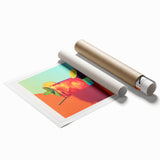 Extra large rolled print featuring a floral design in soft pastel colors, ideal for classy bathroom wall art.