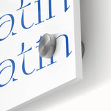 Large abstract wall art on acrylic glass featuring vibrant earth tones.