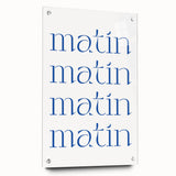 Large abstract wall art on acrylic glass featuring vibrant, colorful brush strokes, ideal for dining room decor.