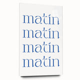 Large abstract wall art on acrylic glass featuring bold blue and green swirls, suitable for bedroom or dining room decor.