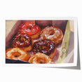 Extra large rolled print featuring an array of pastries in soft pastel tones, ideal for art wall dining room.