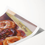 Extra large wall art featuring line art flowers in black on white, rolled print, ideal for large living room decor.